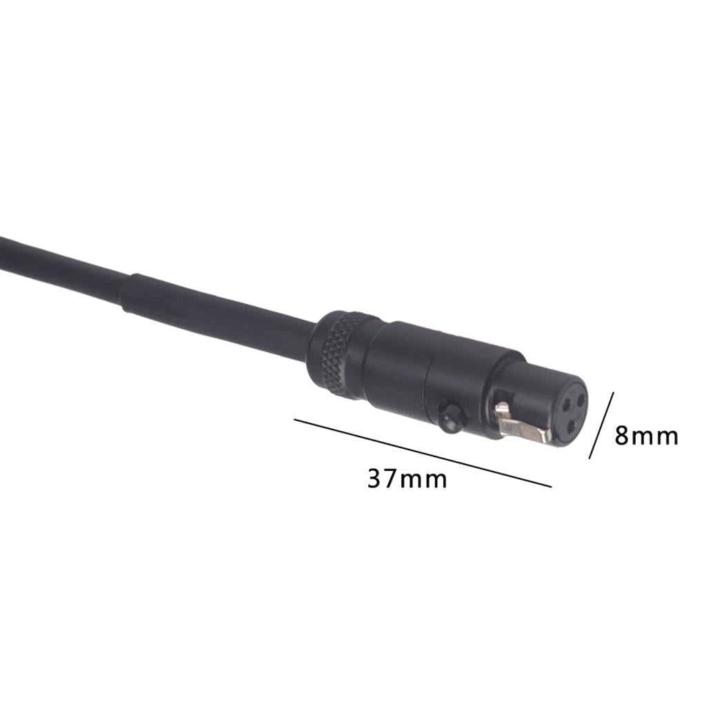 1pc Mini XLR Male to Female Cable 3Pin Speakers Stereo Audio Transfer Cord 0.3m