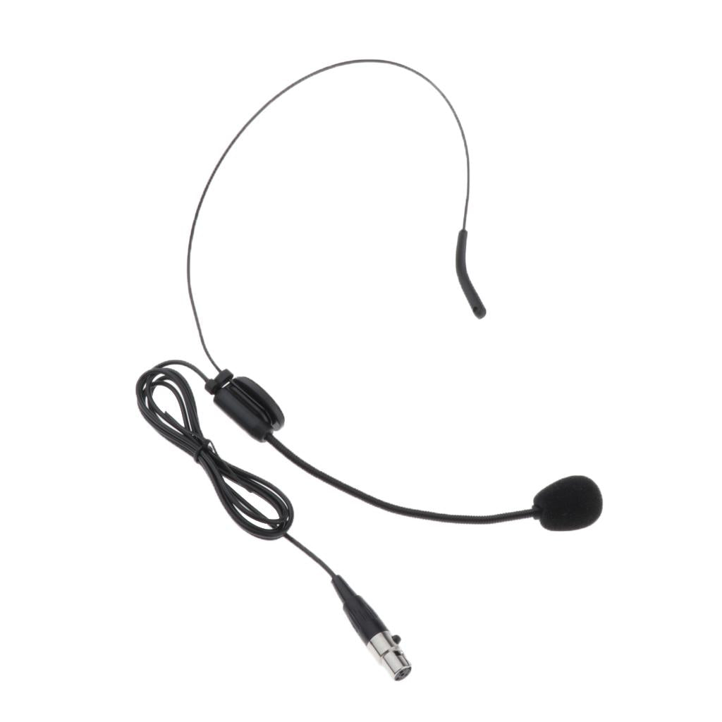 XLR 4 Pin Microphone Headset for Speakers Bodypack Transmitter