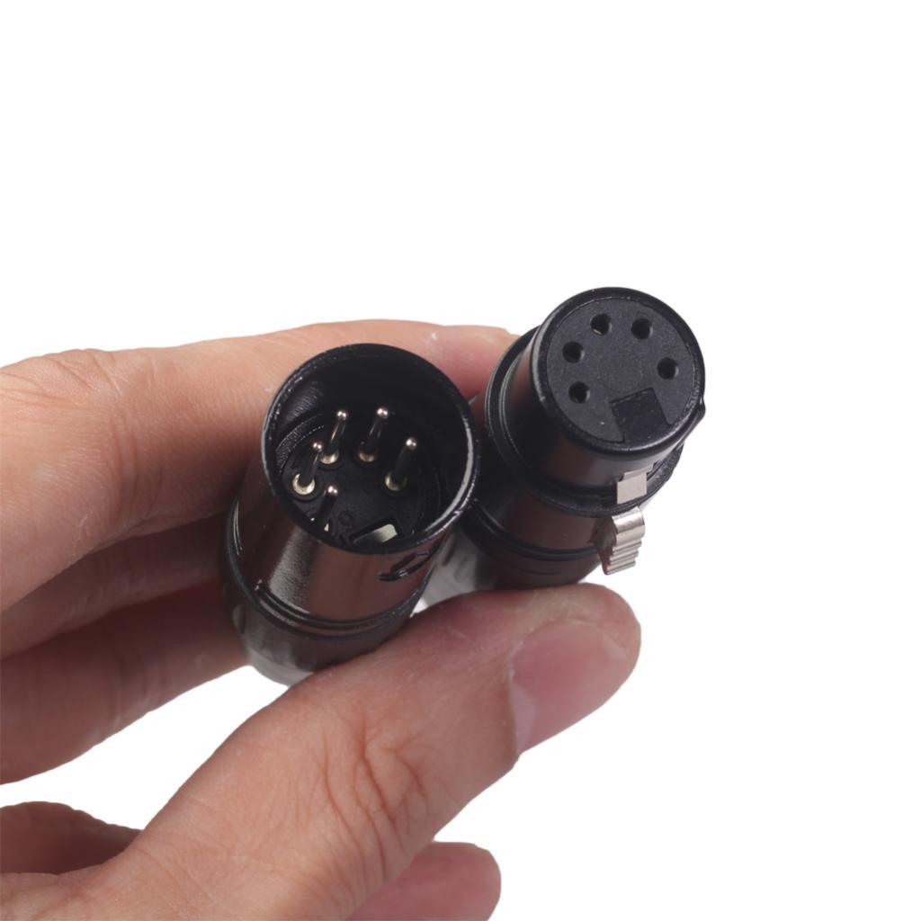 Zinc Alloy 5 Pins Audio Video RCA Solderless Adapter Plug