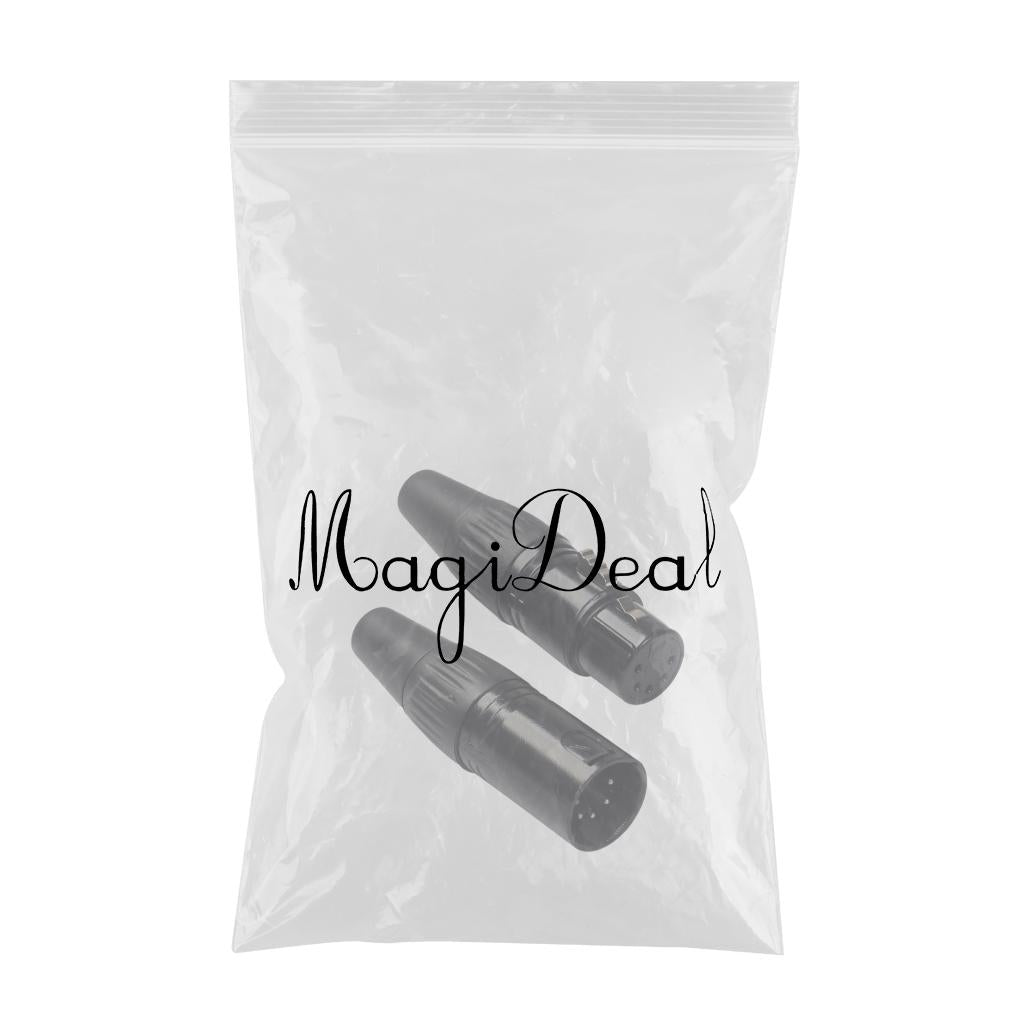 Zinc Alloy 5 Pins Audio Video RCA Solderless Adapter Plug