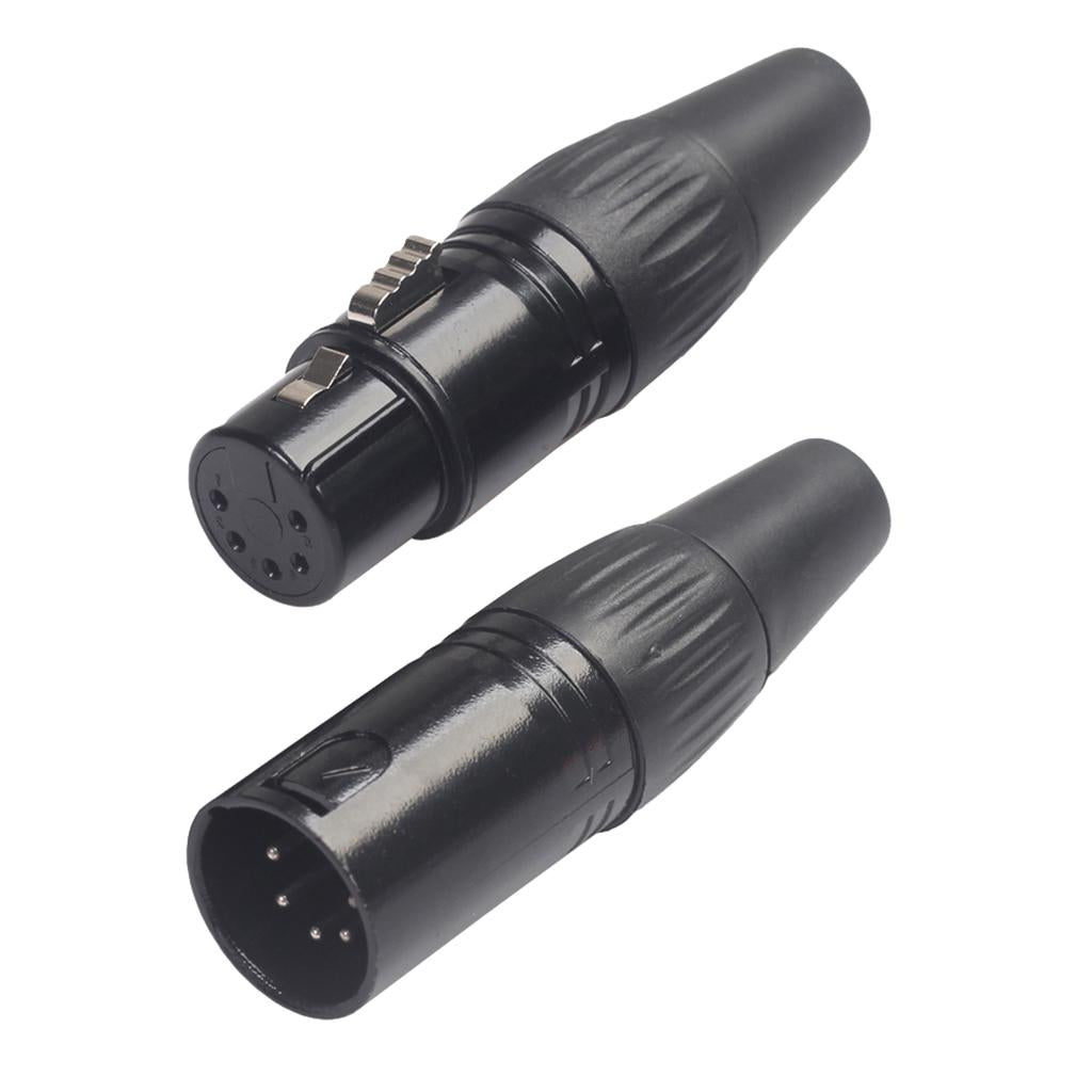 Zinc Alloy 5 Pins Audio Video RCA Solderless Adapter Plug