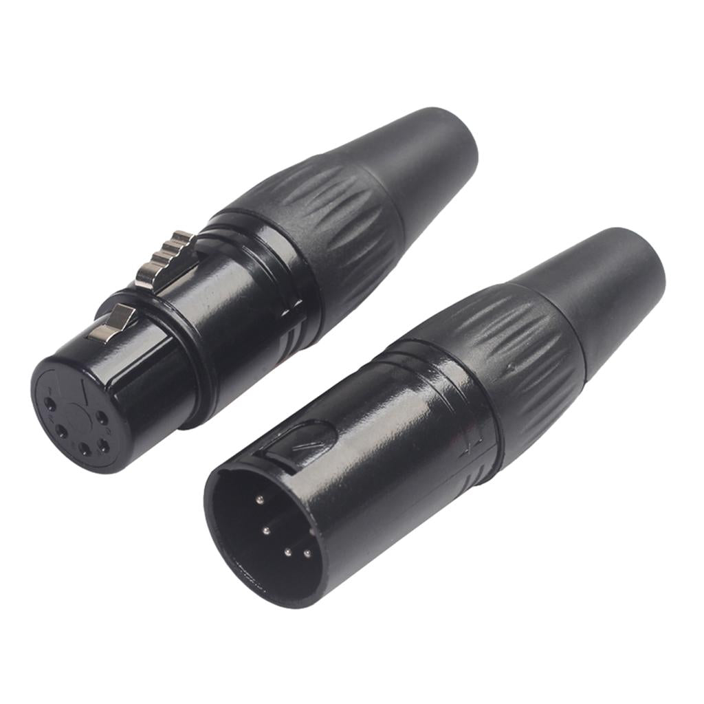 Zinc Alloy 5 Pins Audio Video RCA Solderless Adapter Plug