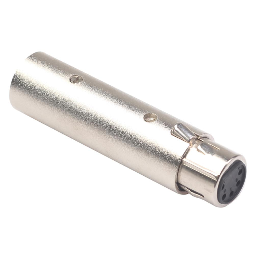 Zinc Alloy 3 Pin Male to 5 Pin XLR Female Audio Adapter Connector