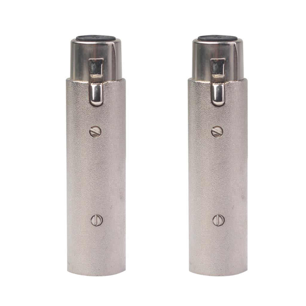 Zinc Alloy 3 Pin Male to 5 Pin XLR Female Audio Adapter Connector