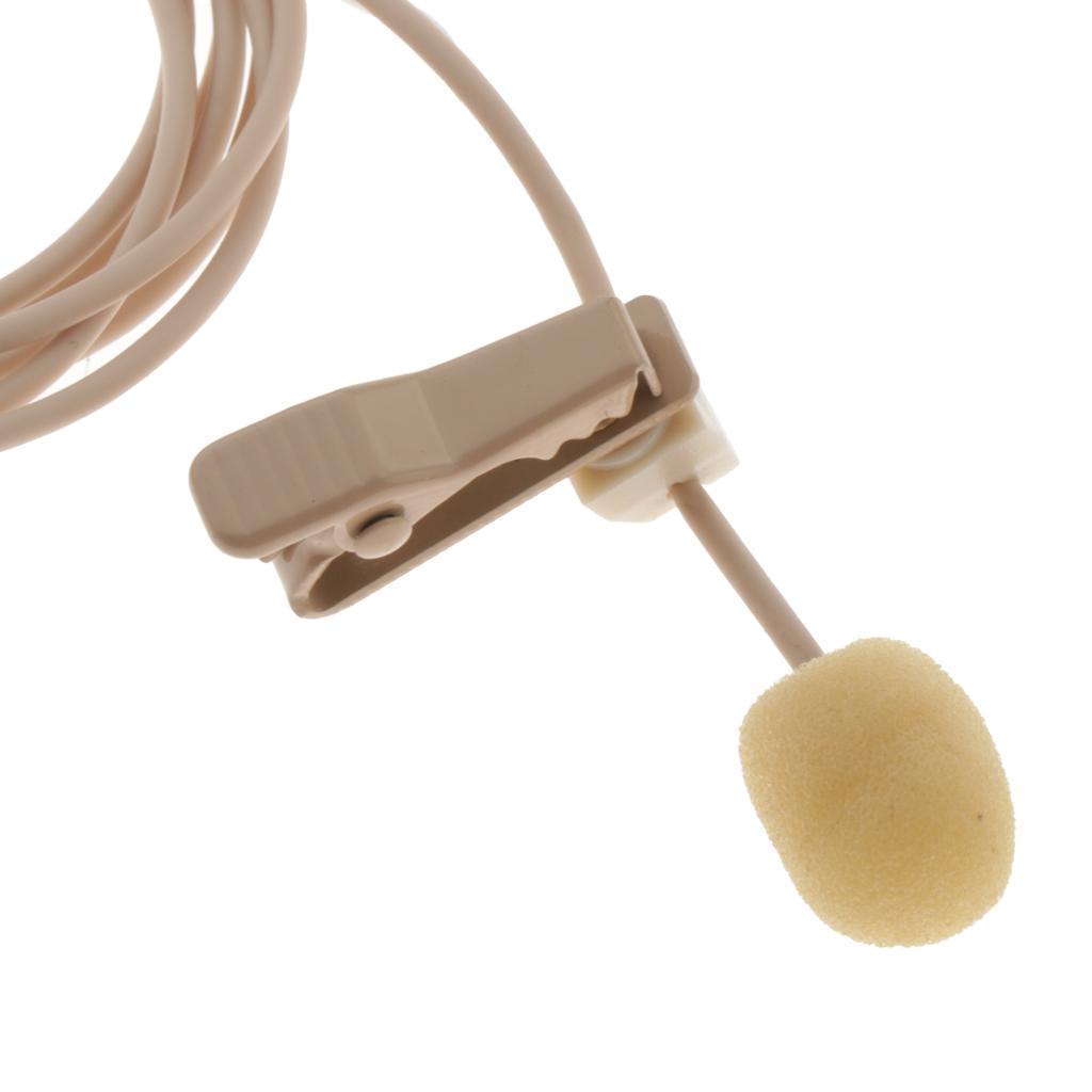 XLR 3-Pin 4-Pin Clip-On Lapel Lavalier Microphone 51" 1.3m Cable Mic 3-pin
