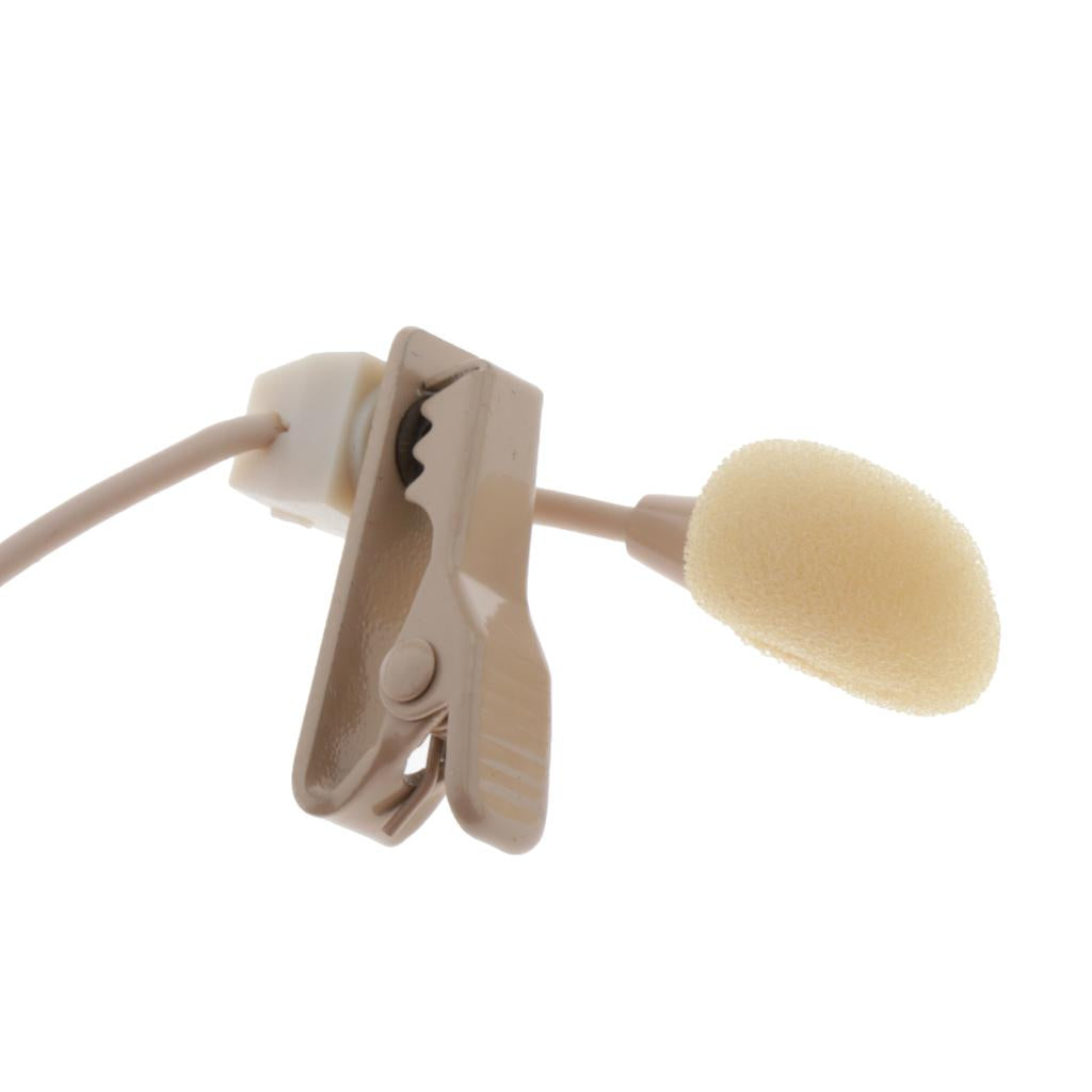 XLR 3-Pin 4-Pin Clip-On Lapel Lavalier Microphone 51" 1.3m Cable Mic 4-pin