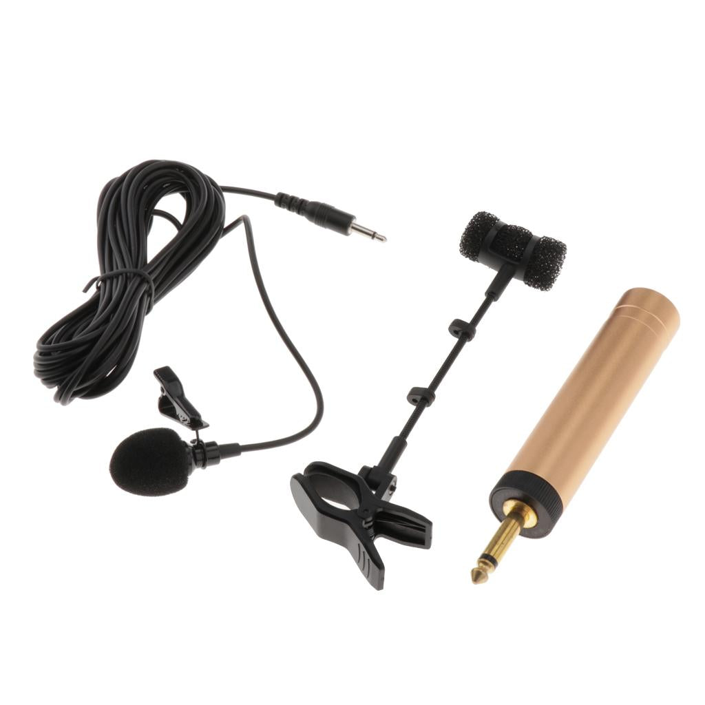 Wireless Instrument Microphone MIC 6.5mm Plug with Clip For Erhu Flute etc.