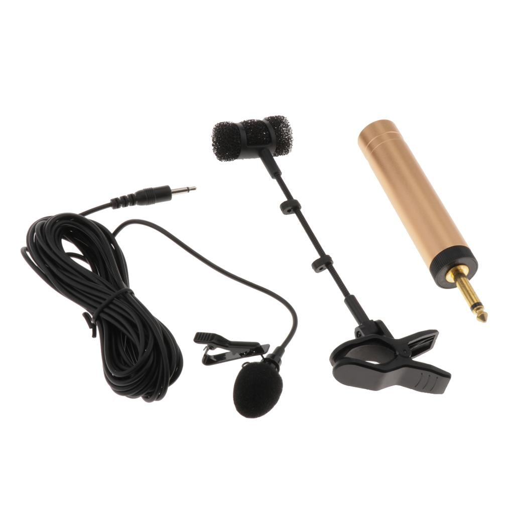 Wireless Instrument Microphone MIC 6.5mm Plug with Clip For Erhu Flute etc.