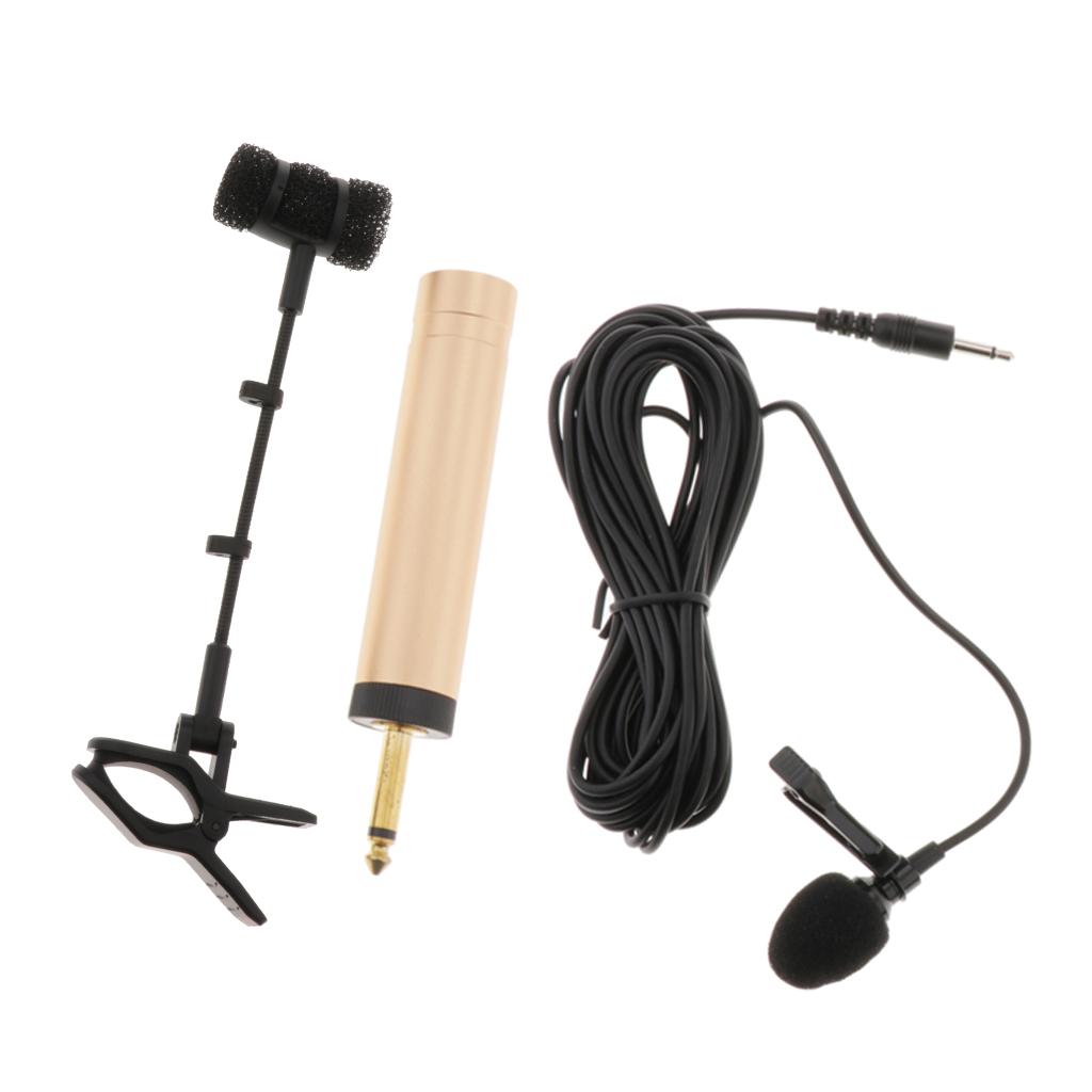 Wireless Instrument Microphone MIC 6.5mm Plug with Clip For Erhu Flute etc.