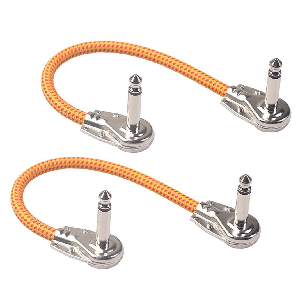 2 Pieces 6.35MM Male to Male Guitar Audio Connector Adapter Accessory