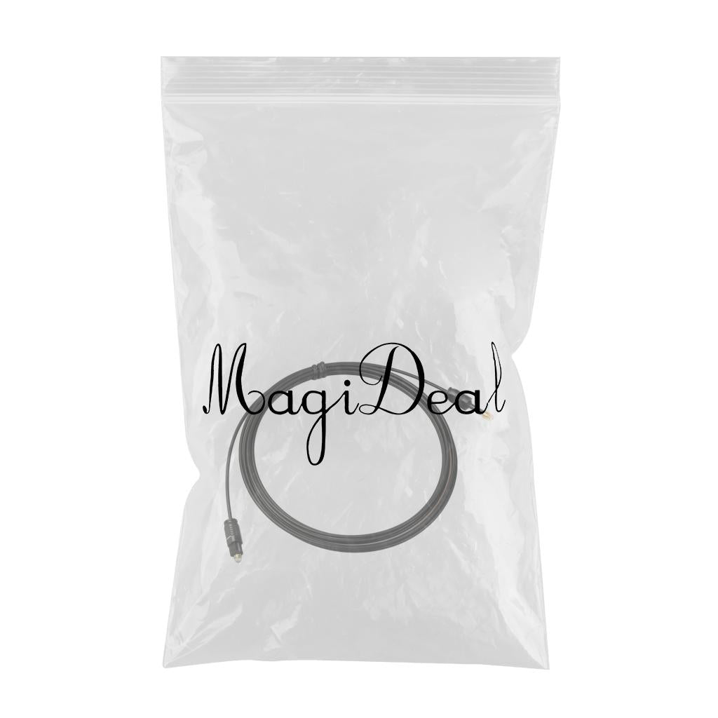 Black Audio Cable TOSlink Plug to MINI-TOSLink OPTICAL 3.5mm Jack 1.5m