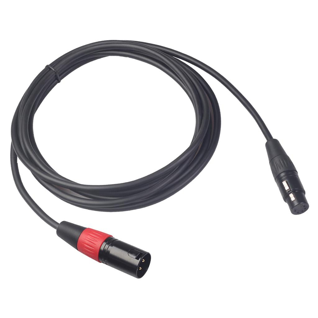 Black 3Pin Male Plug to XLR 5Pin Female Plug Cable Adapter XK1073M5F 5m
