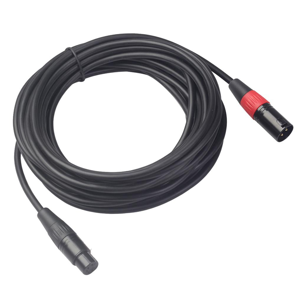 Black 3Pin Male Plug to XLR 5Pin Female Plug Cable Adapter XK1073M5F 15m
