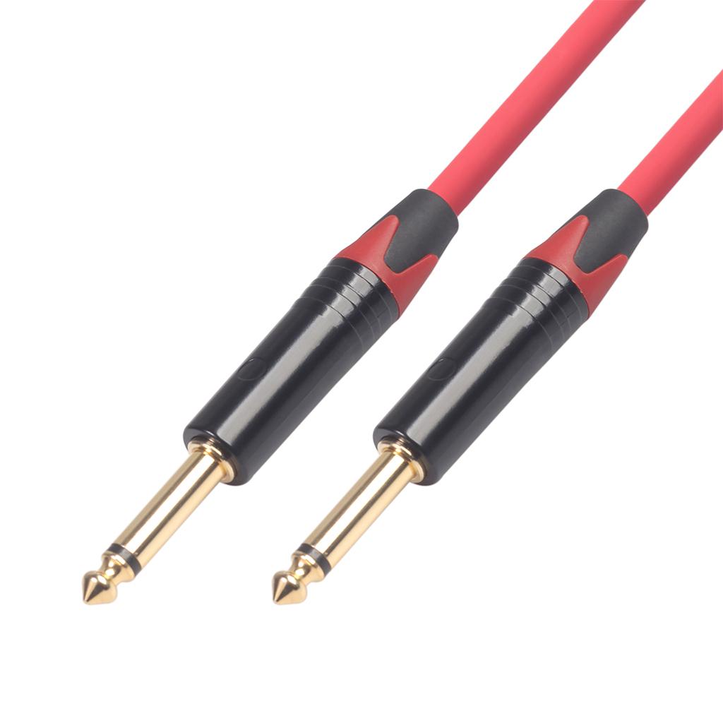 6.35mm Jack Male to Male Audio Line for Guitar Mixer Amplifier 1.8m
