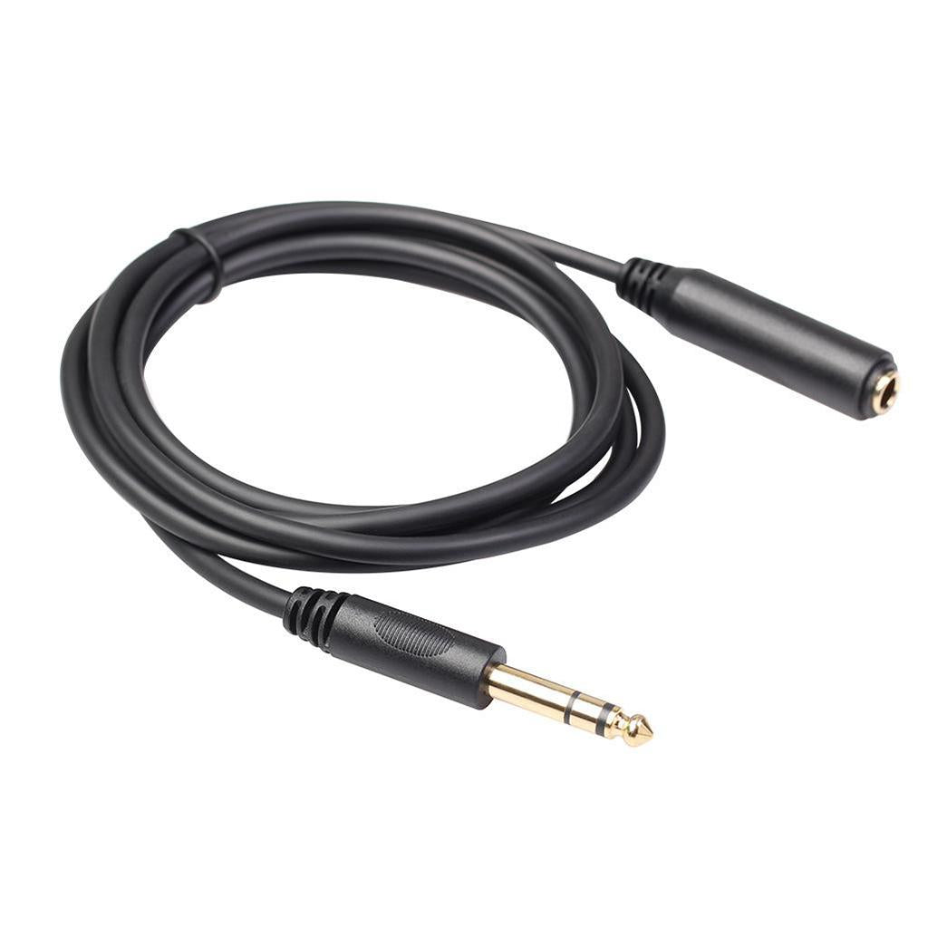 6.35 Headphone Extension Cable TRS 1/4" Male to Female Cord Stereo New 6ft