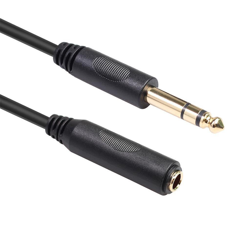 6.35 Headphone Extension Cable TRS 1/4" Male to Female Cord Stereo New 15ft