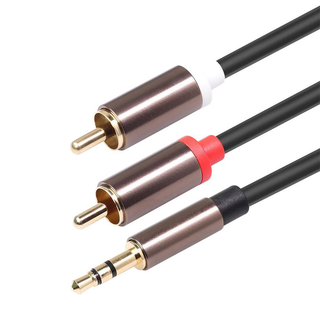 3.5 to Dual Lotus Converter Electronic Connecting Cable f/ Laptop MP3 MP4 2m