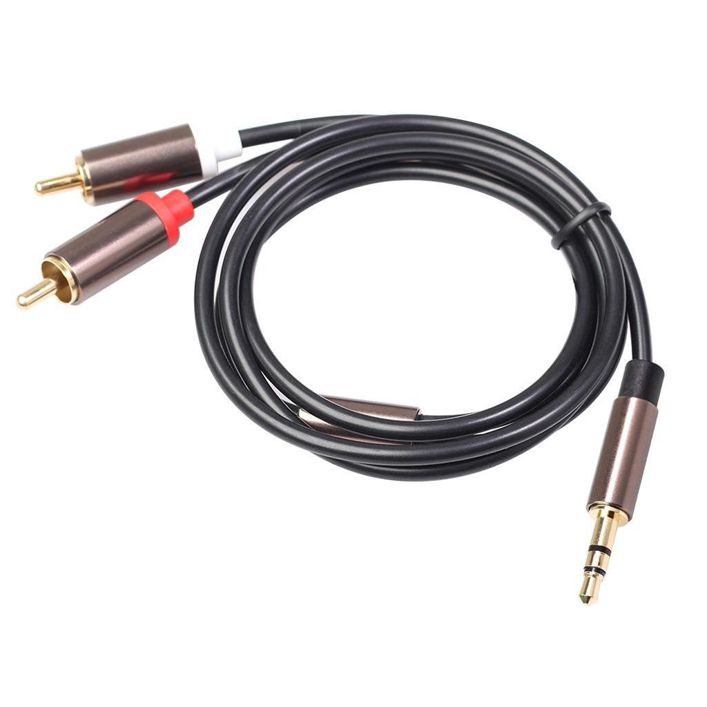3.5 to Dual Lotus Converter Electronic Connecting Cable f/ Laptop MP3 MP4 3m