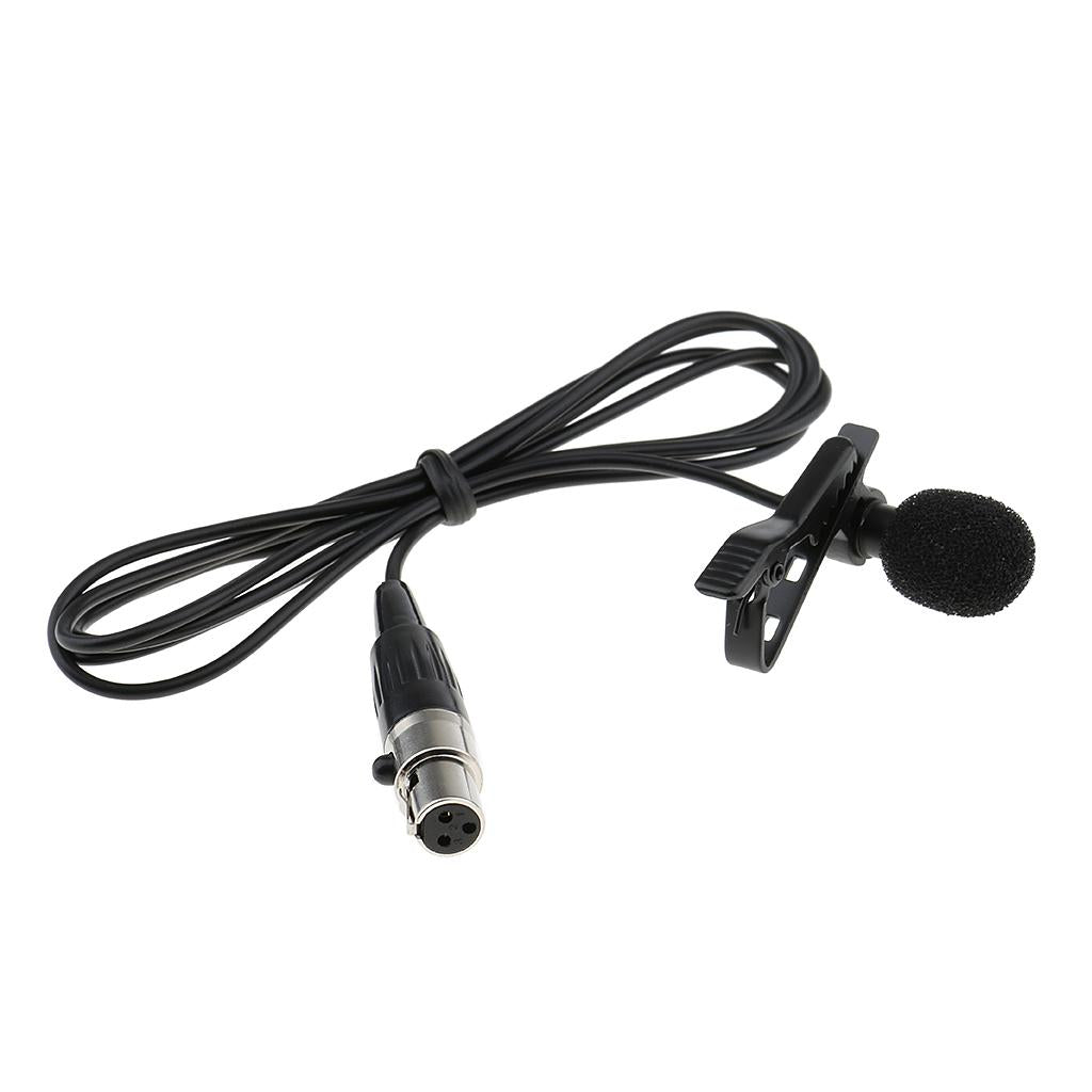 Wireless Microphone XLR 3-pin Connector Lavalier Microphone Metal Clip