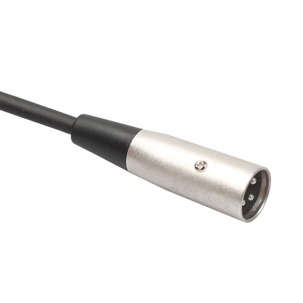BLACK XLR 3 pin MALE TO FEMALE MIC MICROPHONE PATCH EXTENSION CABLE 6ft