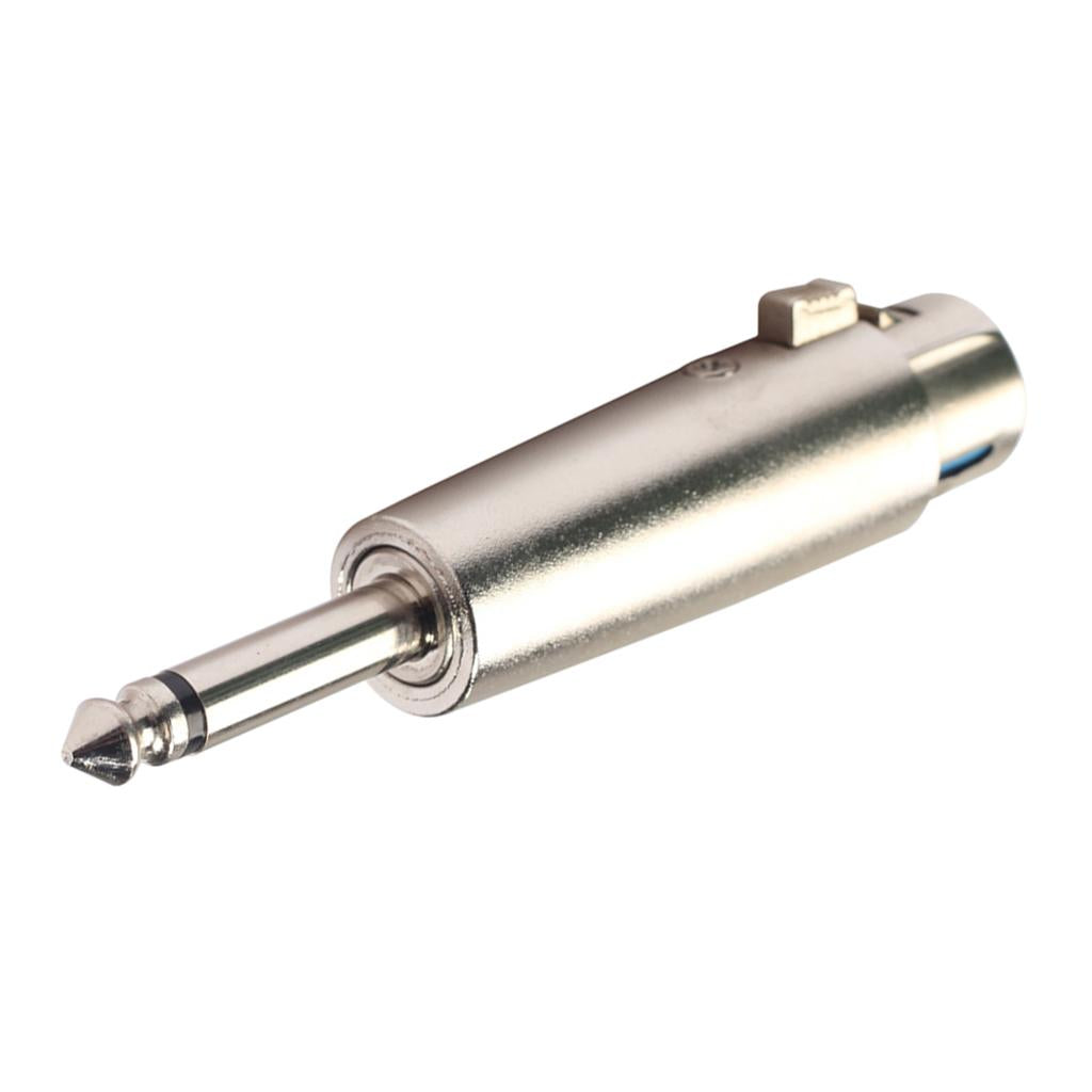 XLR 3pin Female To 6.35mm Mono Male Jack Plug Microphone Adapter Connector