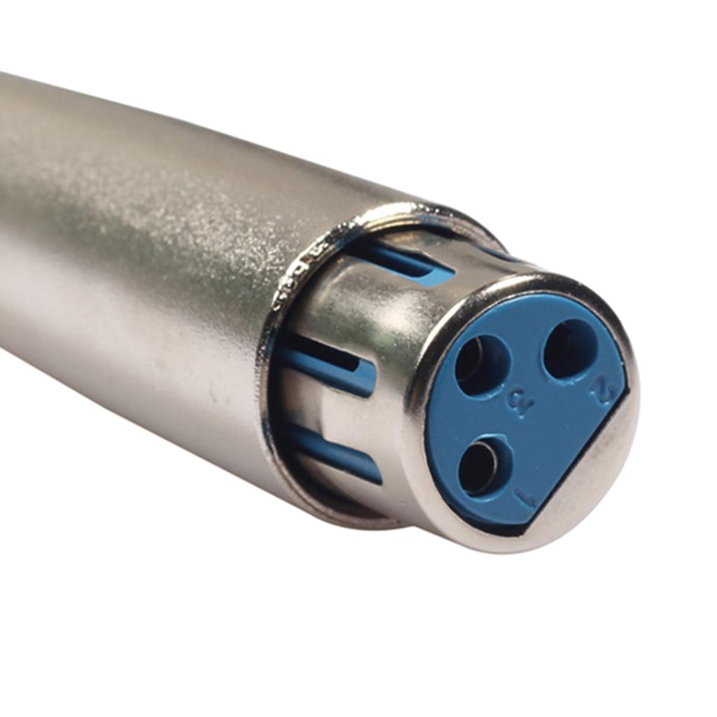XLR 3pin Female To 6.35mm Mono Male Jack Plug Microphone Adapter Connector
