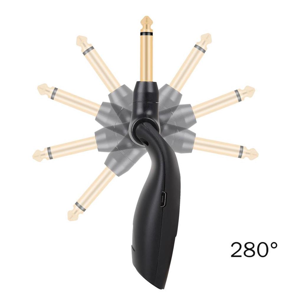 2.4GHZ Wireless Guitar System Transmitter Receiver Pickup Amplifier Black