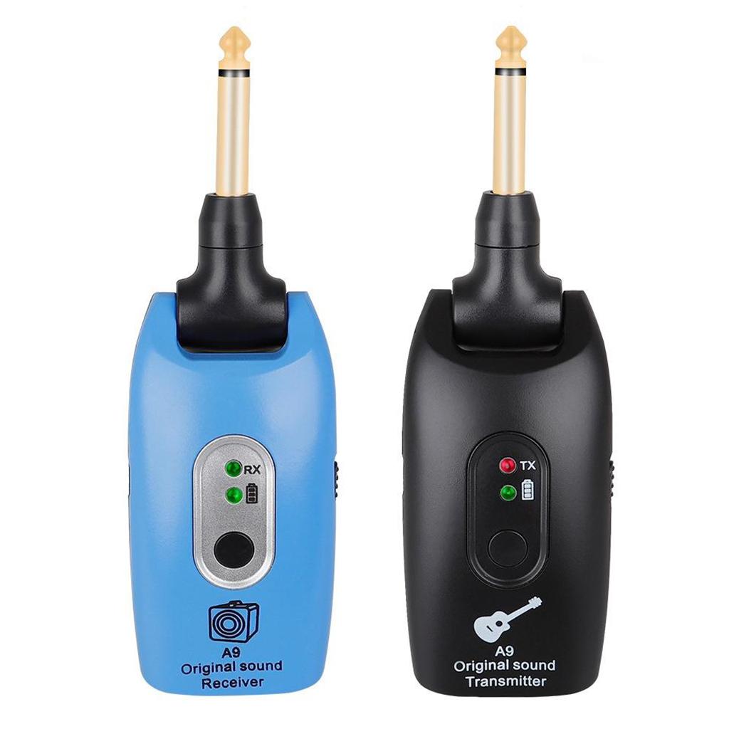 2.4GHZ Wireless Guitar System Transmitter Receiver Pickup Amplifier Black