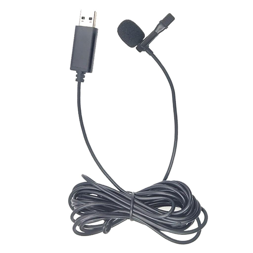 USB Mini Clip On Microphone Mic with Tie Collar Shirt Clip Omnidirectional
