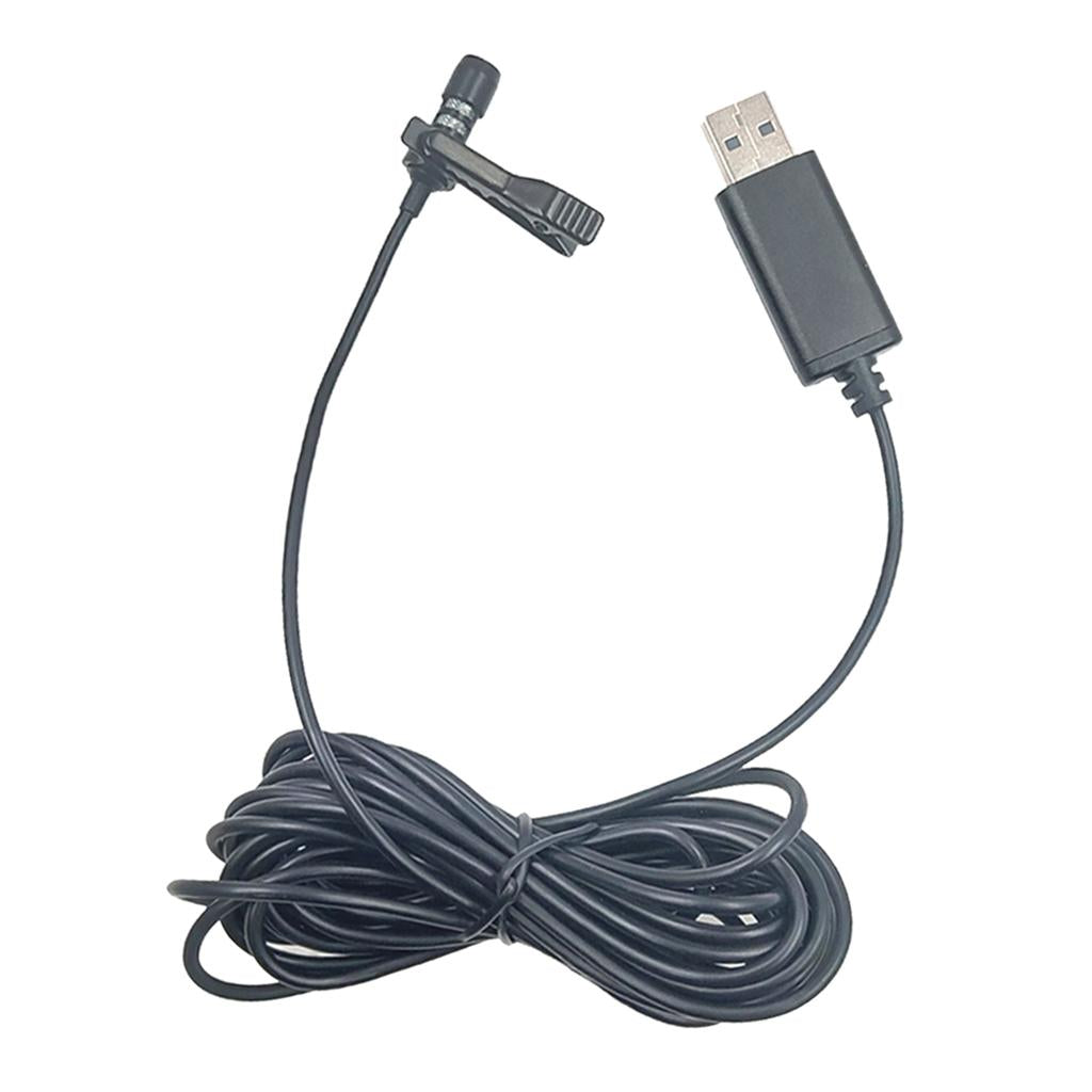 USB Mini Lavalier Lapel Microphone Clip-on Mic Mobile Phone for Vlog