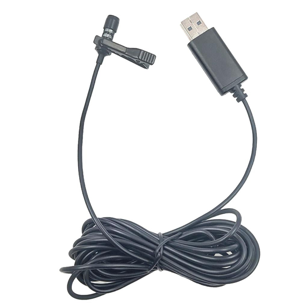 USB Mini Lavalier Lapel Microphone Clip-on Mic Mobile Phone for Vlog