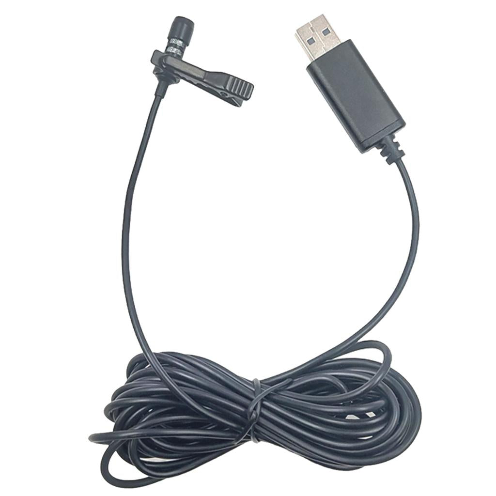 USB Mini Lavalier Lapel Microphone Clip-on Mic Mobile Phone for Vlog
