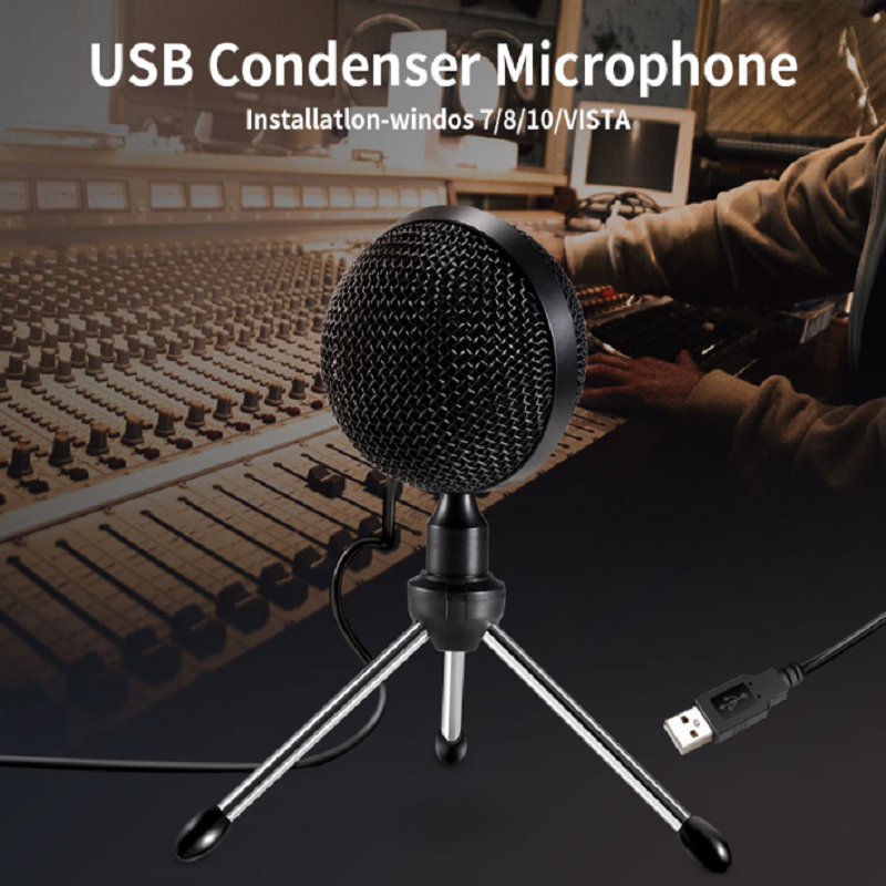 Pickup USB Microphone Desktop for Laptop Computer Audio Recording Studio