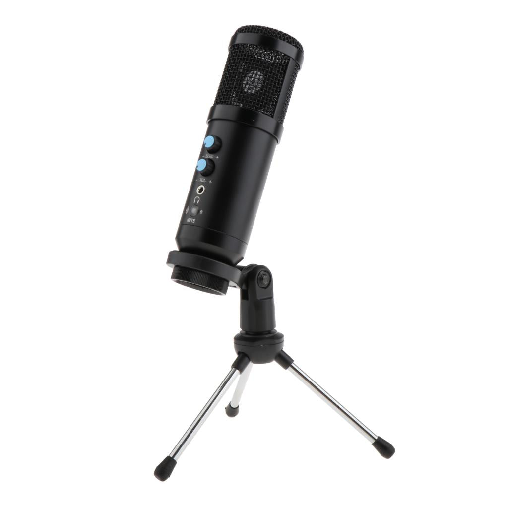 USB Microphone with Tripod Stand for Game Chat Video Conference Recording