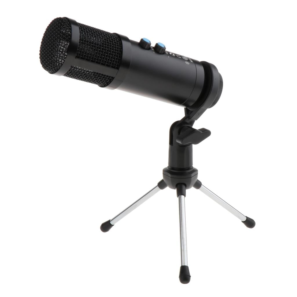 USB Microphone with Tripod Stand for Game Chat Video Conference Recording