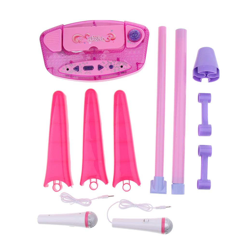 Excellent Funny Kids Children Mic Karaoke Machine Adjustable Toy Gift pink