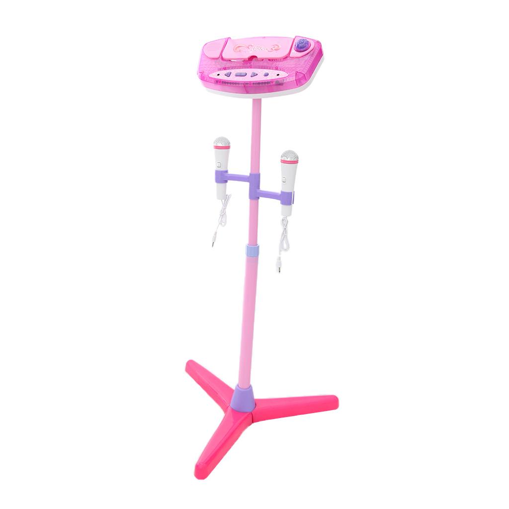 Excellent Funny Kids Children Mic Karaoke Machine Adjustable Toy Gift pink