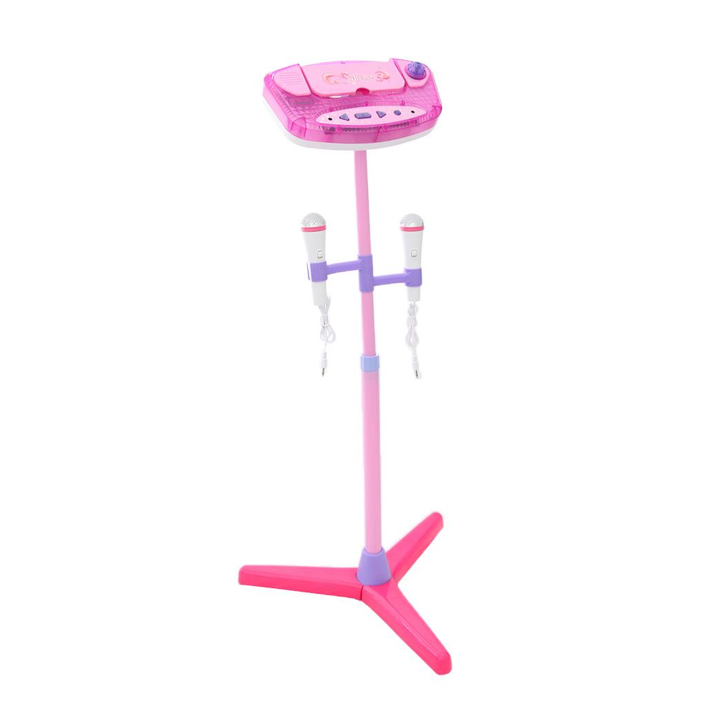 Excellent Funny Kids Children Mic Karaoke Machine Adjustable Toy Gift pink