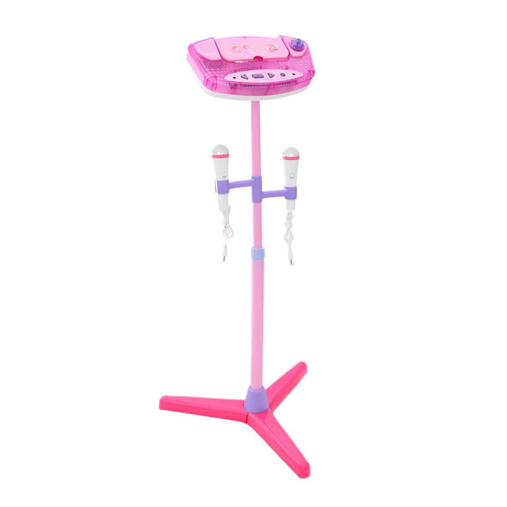 Excellent Funny Kids Children Mic Karaoke Machine Adjustable Toy Gift pink