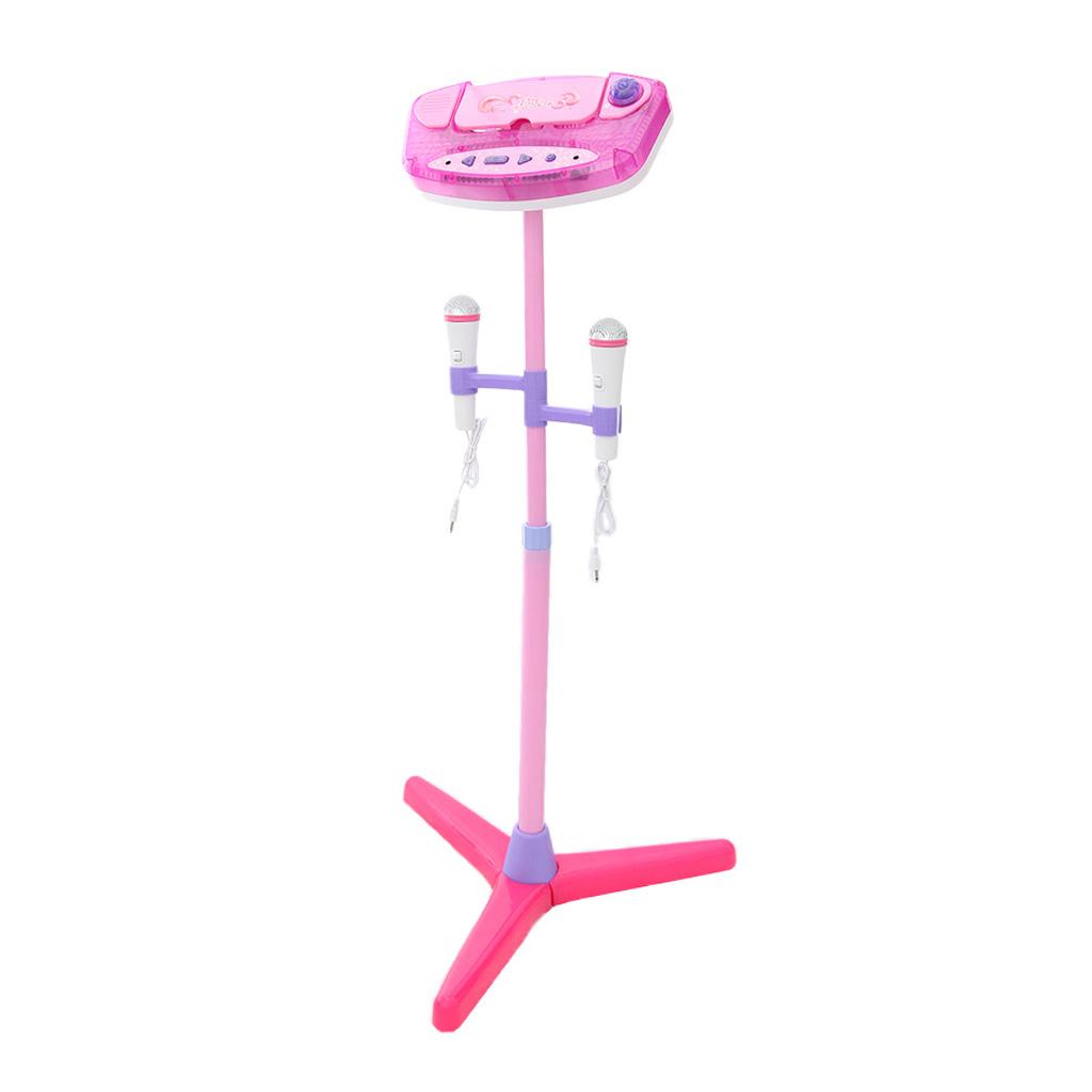 Excellent Funny Kids Children Mic Karaoke Machine Adjustable Toy Gift pink
