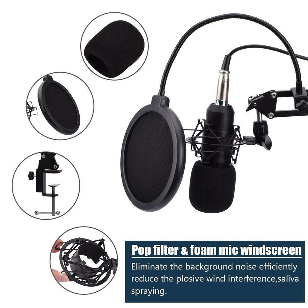 Condenser Microphone Kit Professional Broadcasting Studio Recording Mic