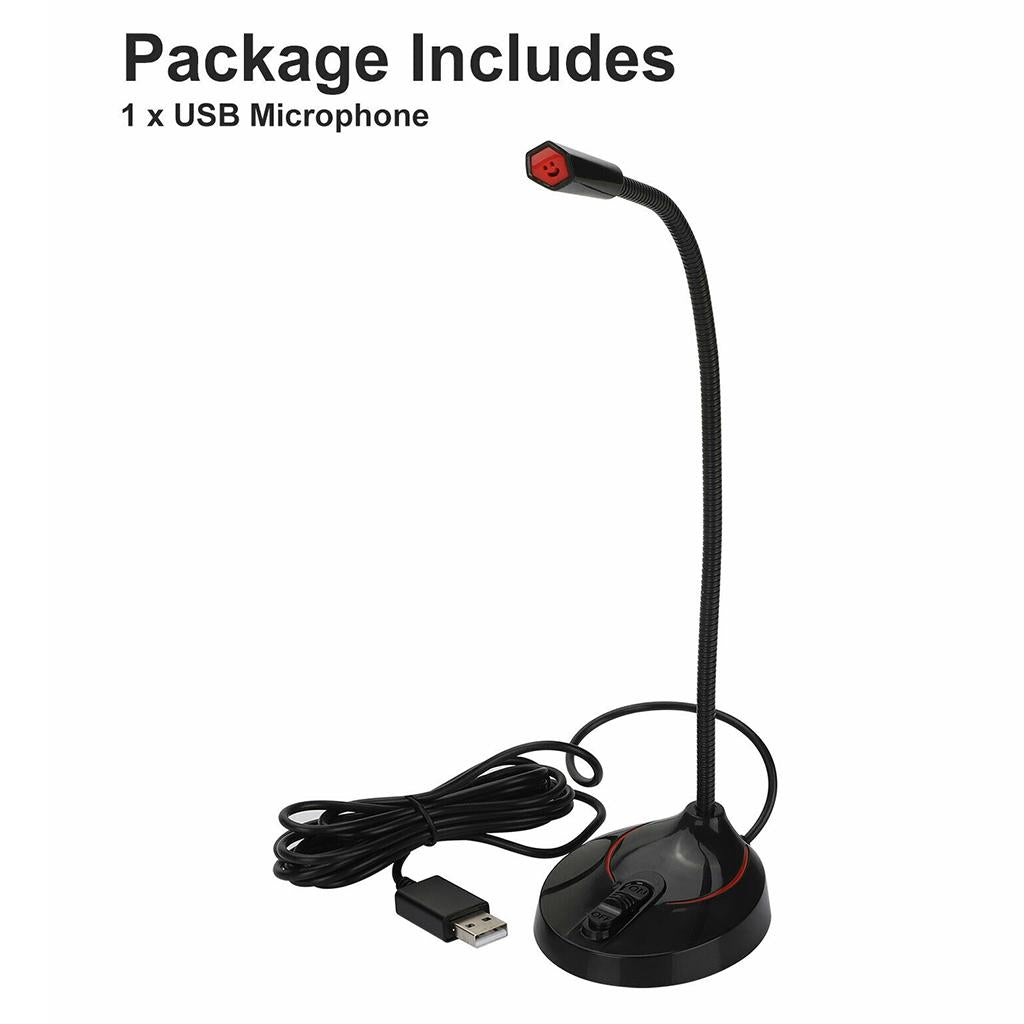 Audio USB Unidirectional Condenser USB Microphone Mic Stand for PC Laptop Gaming