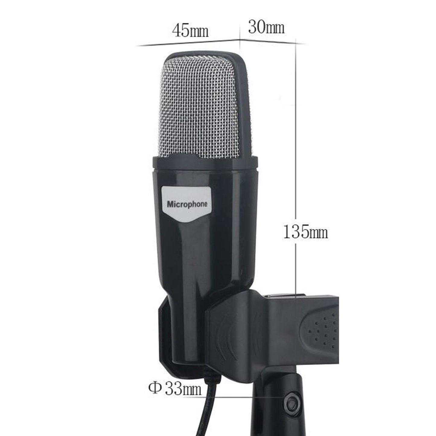 PC Condenser Microphone Cardioid Studio Sound Recording Mic with Tripod