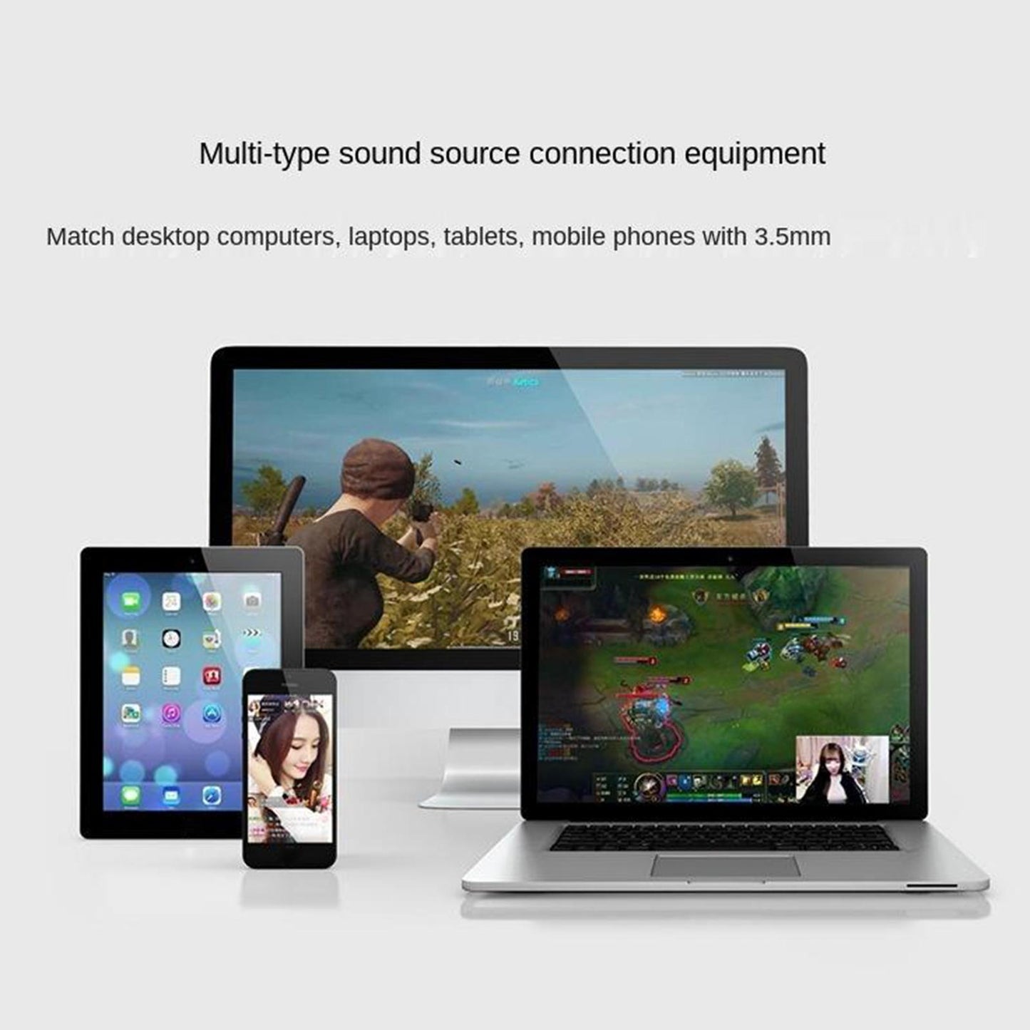 PC Condenser Microphone Cardioid Studio Sound Recording Mic with Tripod