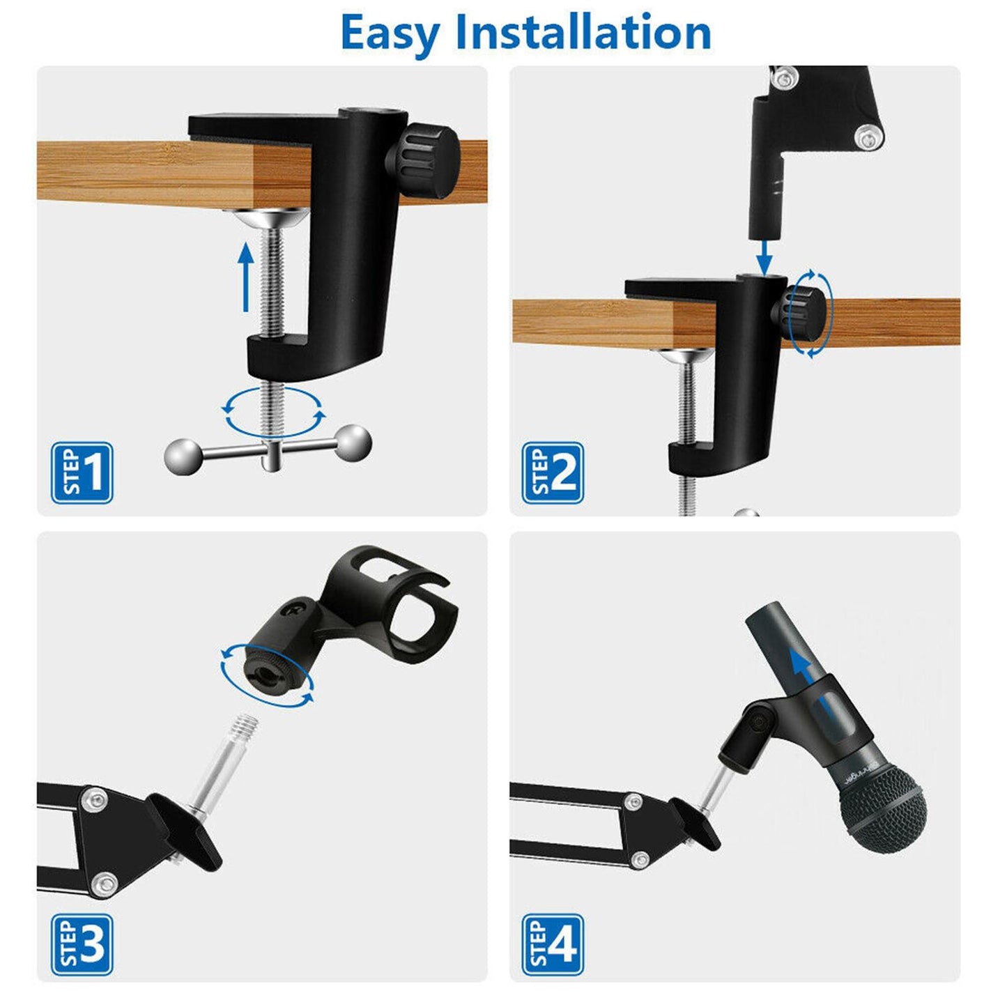 Studio Microphone Scissor Mount Arm Stand Max Load 1.8KG for Video Recording