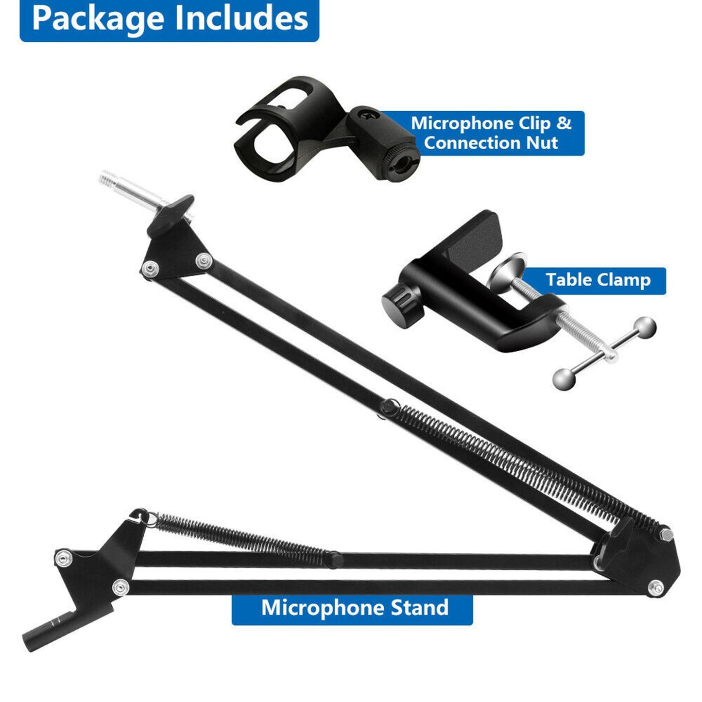 Studio Microphone Scissor Mount Arm Stand Max Load 1.8KG for Video Recording