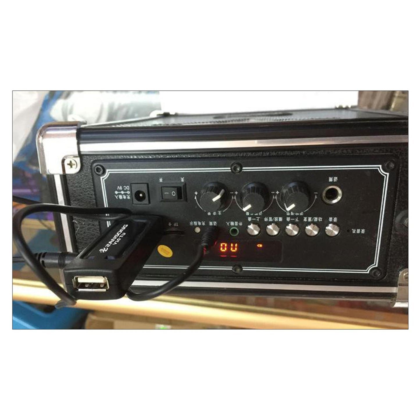 Pro V10 Wireless VHF Handheld Microphone with USB Receiver Karaoke Mic