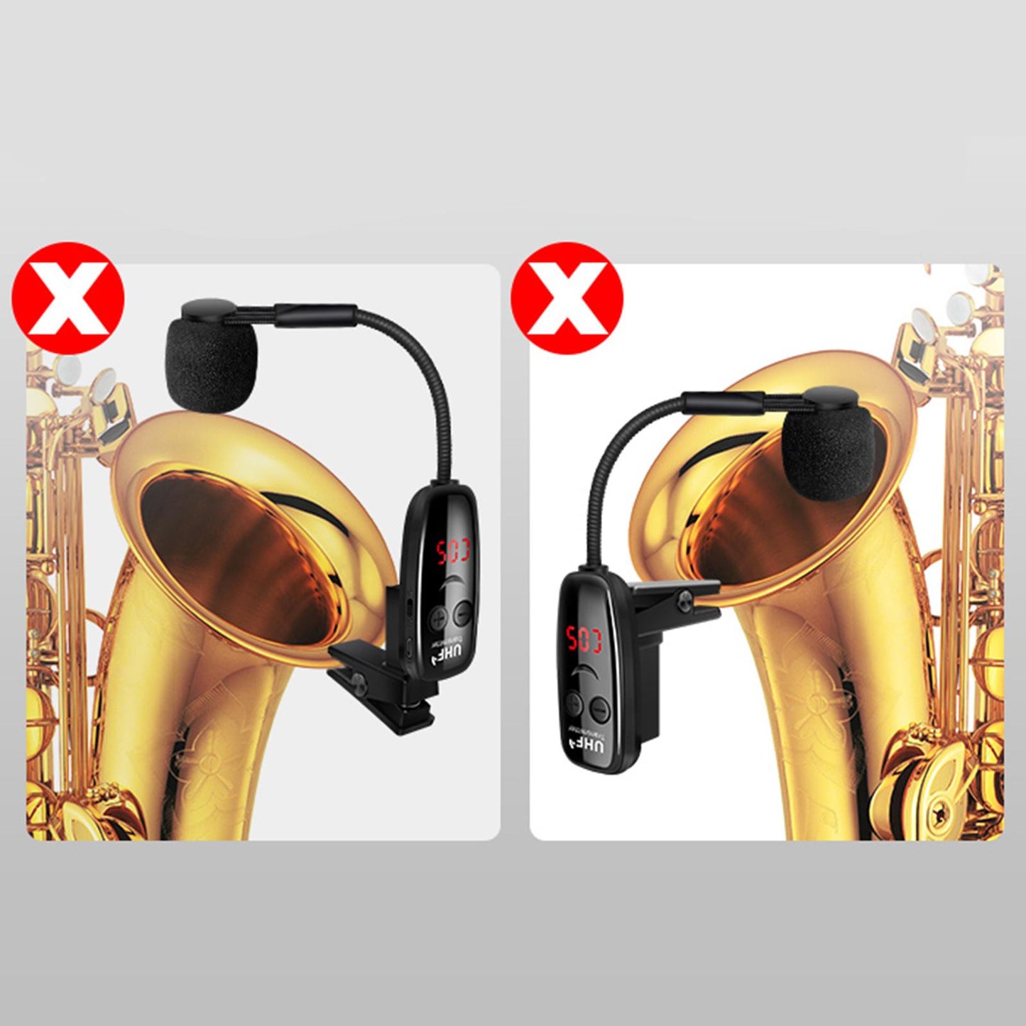 UHF Professional Microphone W/ Display Wireless Microphone 160ft Range