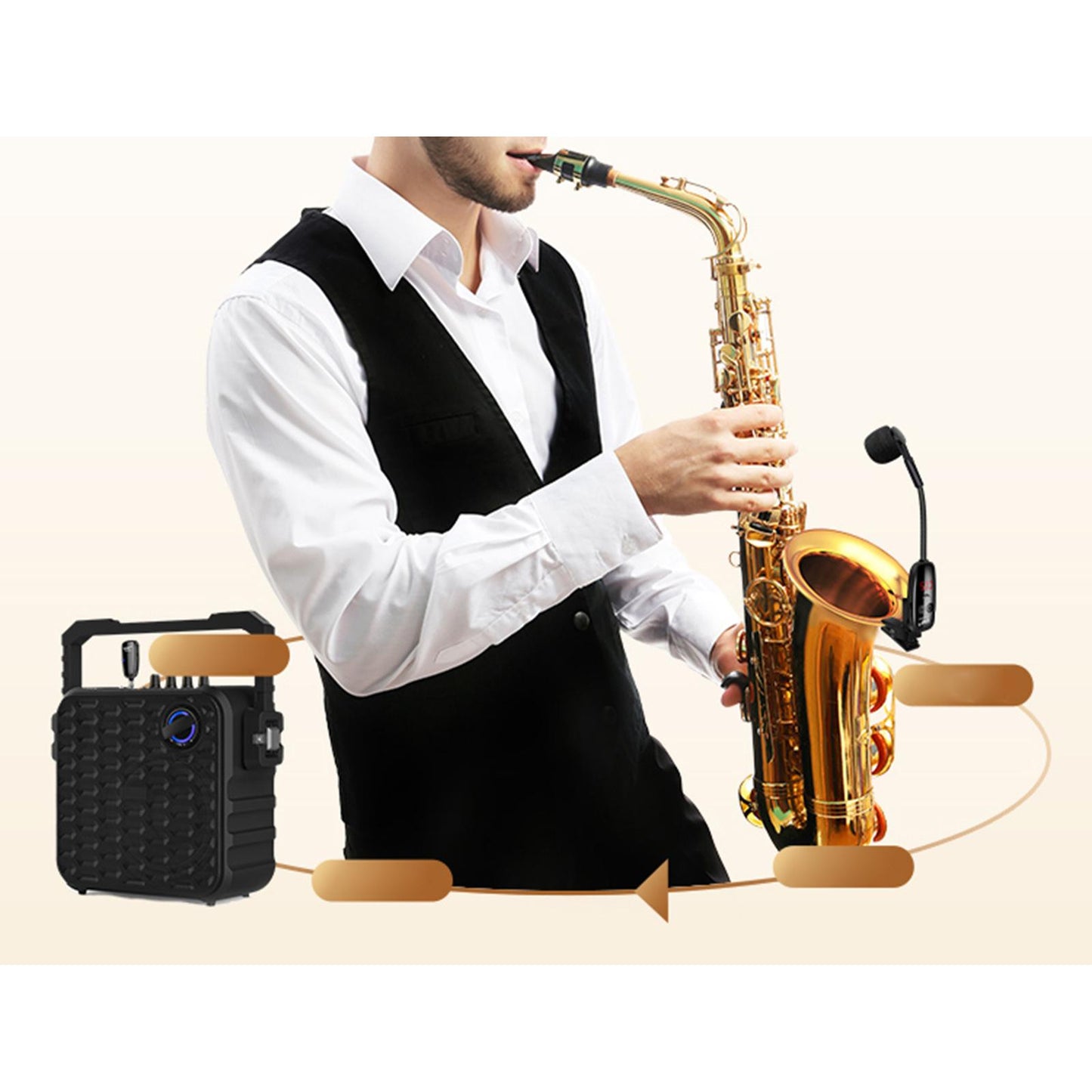 UHF Professional Microphone W/ Display Wireless Microphone 160ft Range