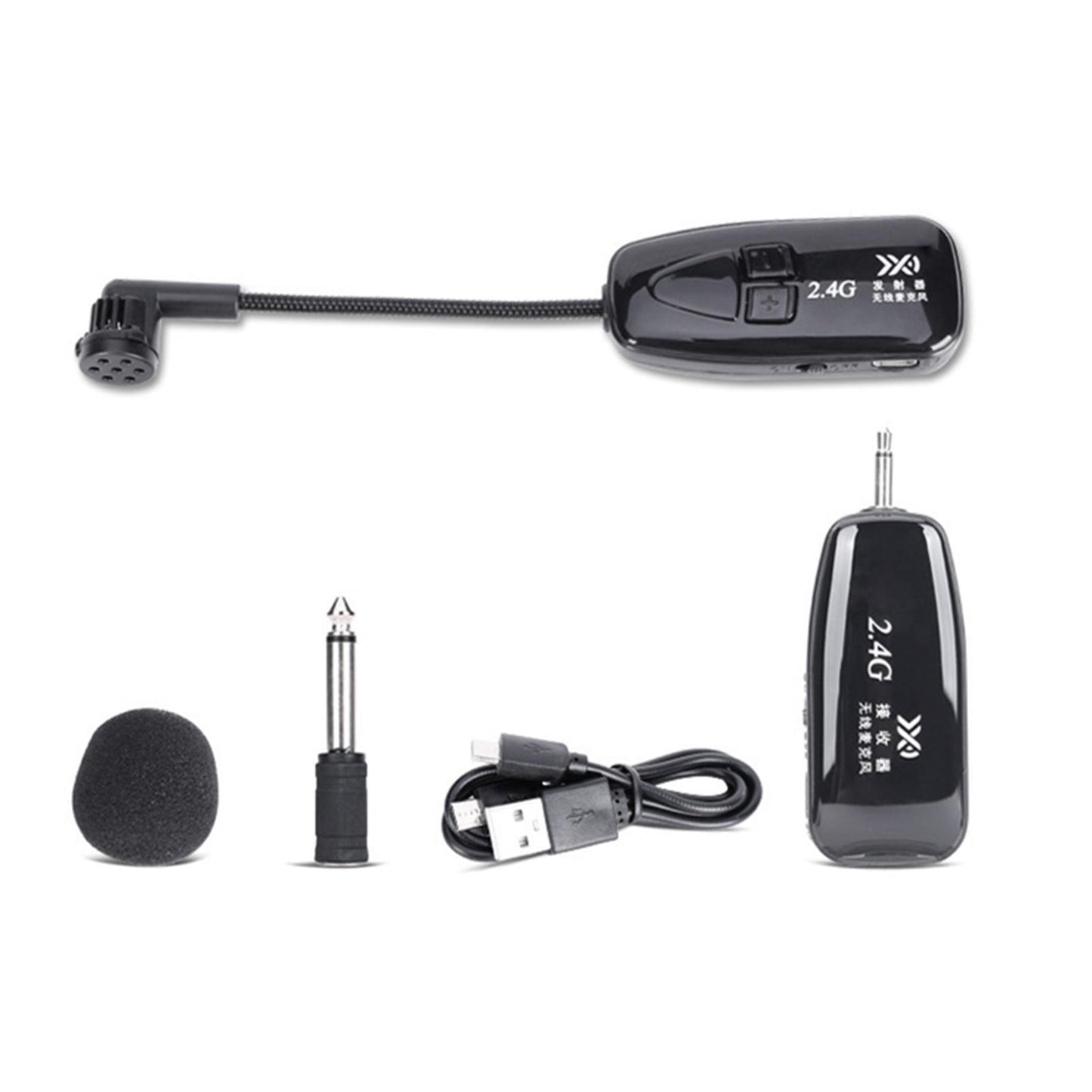 Tie Clip Mic Lapel Lavalier 2.4G Microphone for iPhone iPad iPod Smartphone